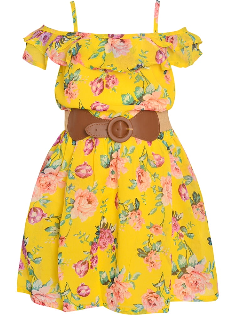 walmart yellow floral dress
