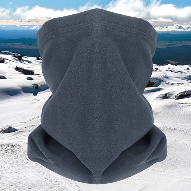 Gray Neckerchief Winter Ski Warm Scarf Multifunctional Cold Proof Fleece Outdoor Windproof Motorcycle Riding Head Cover Thick