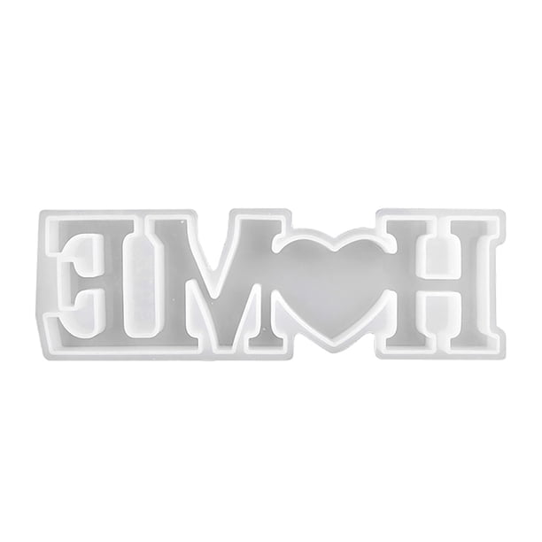Fiudx Adorno de Letras de Resina Diy, Proyecto de Manualidades Personalizable, Diseño Fácil de Desmoldar, Divertido para Mezclar Purpurina y Pintura, Decoración Del Hogar, Ideal para Artesanos, Tamañ