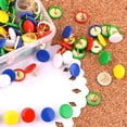 thumbnail image 1 of HAMPPLIES 300pcs Cute Desk Accessories Push Pins for Pictures Assorted Color Practical Design, 1 of 7