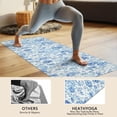 thumbnail image 4 of Pioneer Flower Floral Print Pattern Hot Yoga Mat Towel Non Slip for Hot Yoga - Quick-Drying Yoga Mat Cover with 4 Corner Pockets with Travel Bag - Hot Yoga Towel Non Slip 74"x26", 4 of 6