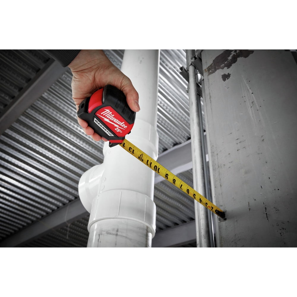 Milwaukee 48-22-0325G 2-Piece Compact Wide Blade 25 ft. Magnetic Tape Measure