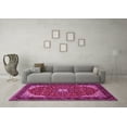 thumbnail image 3 of Ahgly Company Indoor Square Medallion Pink Traditional Area Rugs, 8' Square, 3 of 4