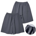 thumbnail image 2 of Goodtrade8 Mens Shorts Athletic Big and Tall Pockets Gym Drawstring Casual Straight Elastic Waist Solid Color Mens Shorts, 2 of 5