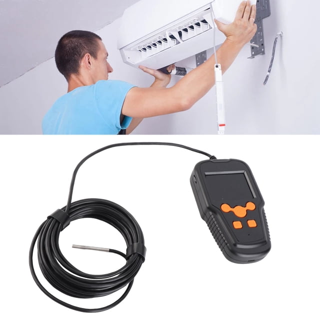 Inspection Camera, Industrial Endoscope 70 Degree Viewing 2600mA Battery 1080P 2.4 Inch Screen with 6 Pcs LED Lamps for Underwater Research