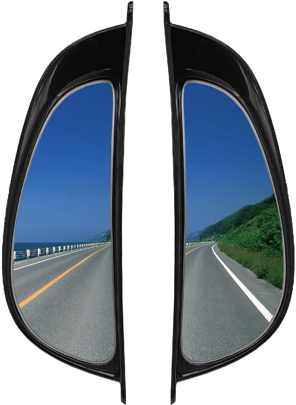 Car SUV Side View Mirror Wide Angle Blind Spot Mirror Auto Exterior Rearview Mirrors With Convex Clean Surface Stick on B-Pillar for Rear Seat
