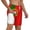 White, variant on Men's Portugal Flag Swim Trunks with Compression Liner Bathing Suit Swimwear