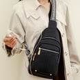 thumbnail image 3 of Men Messenger Bag Fashionable New Pattern Solid Color Layer Large Capacity Zipper Casual Chest Bag Shoulder Tote Bag, 3 of 3