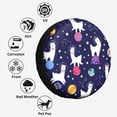 thumbnail image 6 of Kdxio Lama in Space for Tire Cover Wheel Protectors Tyre Covers Weatherproof Wheel Covers Universal Fit for Trailer Rv SUV Truck Camper Travel Trailers 17 inch, 6 of 8