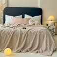 thumbnail image 5 of King Size Blanket Cozival Extra Large Fleece Throw Blanket 200X230Cm, Textured Cozy Fuzzy Nap Blanket for Office, Soft Warm Cover for Sofa Bed, Lightweight, Plush Throw Blanket, F, 5 of 7
