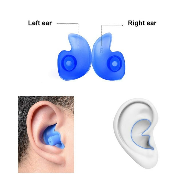 1 Pair Waterproof Silicone Swimming Earplugs for Adult Swimmers Children Diving Soft Anti Noise Ear Plug