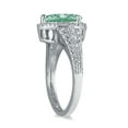 thumbnail image 2 of SZUL Women's 2 Carat Pear Shaped  Green Amethyst and Diamond Ring in 10K White Gold, 2 of 5