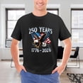 thumbnail image 4 of LAOLIUSN 250th Anniversary “250 Years” 1776-2026 Patriotic Eagle American Flag Graphic T-Shirt, 100% Cotton, Unisex S-4XL, 4 of 5