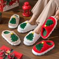 thumbnail image 7 of 2024 Women Santa Claus Designer Fluffy Slippers House Christmas Tree Cartoon Winter Shoes Girls Flat Home Warm Footwear Big Size (Mustard,42-43), 7 of 7