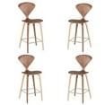 thumbnail image 1 of TABOURET SATIN en bois dur et noyer original, 1 of 4