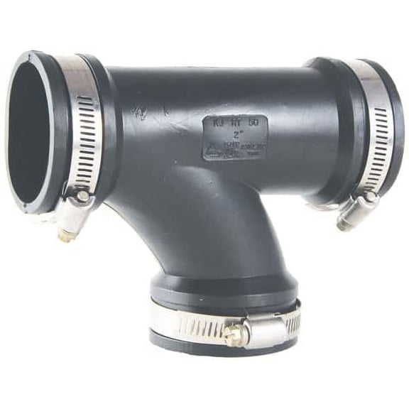 Avalon, Rubber, 2 Inch x 2 Inch Flex San Tee Coupling Pipe Fittings & Couplers