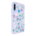 thumbnail image 1 of Funda de Diseño Doble Capa Selicell con Vidrio 9D para Huawei P30 Lite Flores Fondo Lila, 1 of 2