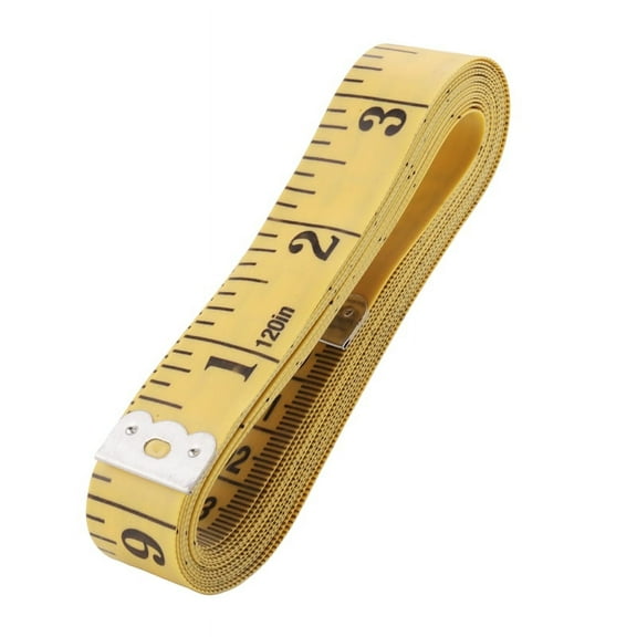 Qtmnekly 120 Inch tape measure rule of tailor. plastic Yellow and black