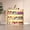 Upgraded Beige, variant on LED Shoe Storage Box, 2-Tier Beige Wood Stackable Shoe Box with Clear Door and App Control, Display Sneakers Organizer Box with USB Interface and Music Playback