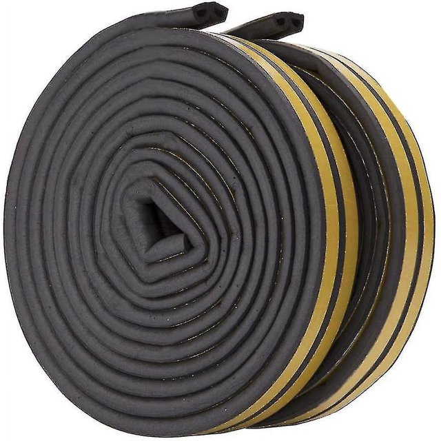 Cinta de sellado para burletes de puertas y ventanas, espuma de goma autoadhesiva tipo D de 10m