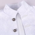 thumbnail image 4 of Men's Solid Color Long Sleeved Coat Fashionable Steampunk Stand Up Collar Uniform, 4 of 8