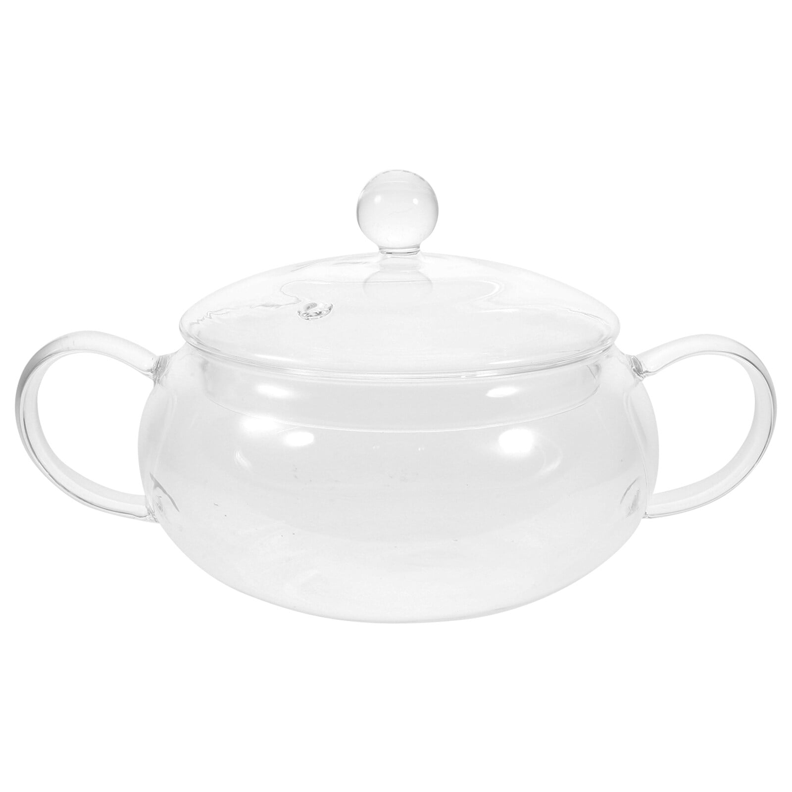 Transparent Glass Cooking Pot Practical Kitchen Glass Stew Pot Stovetop