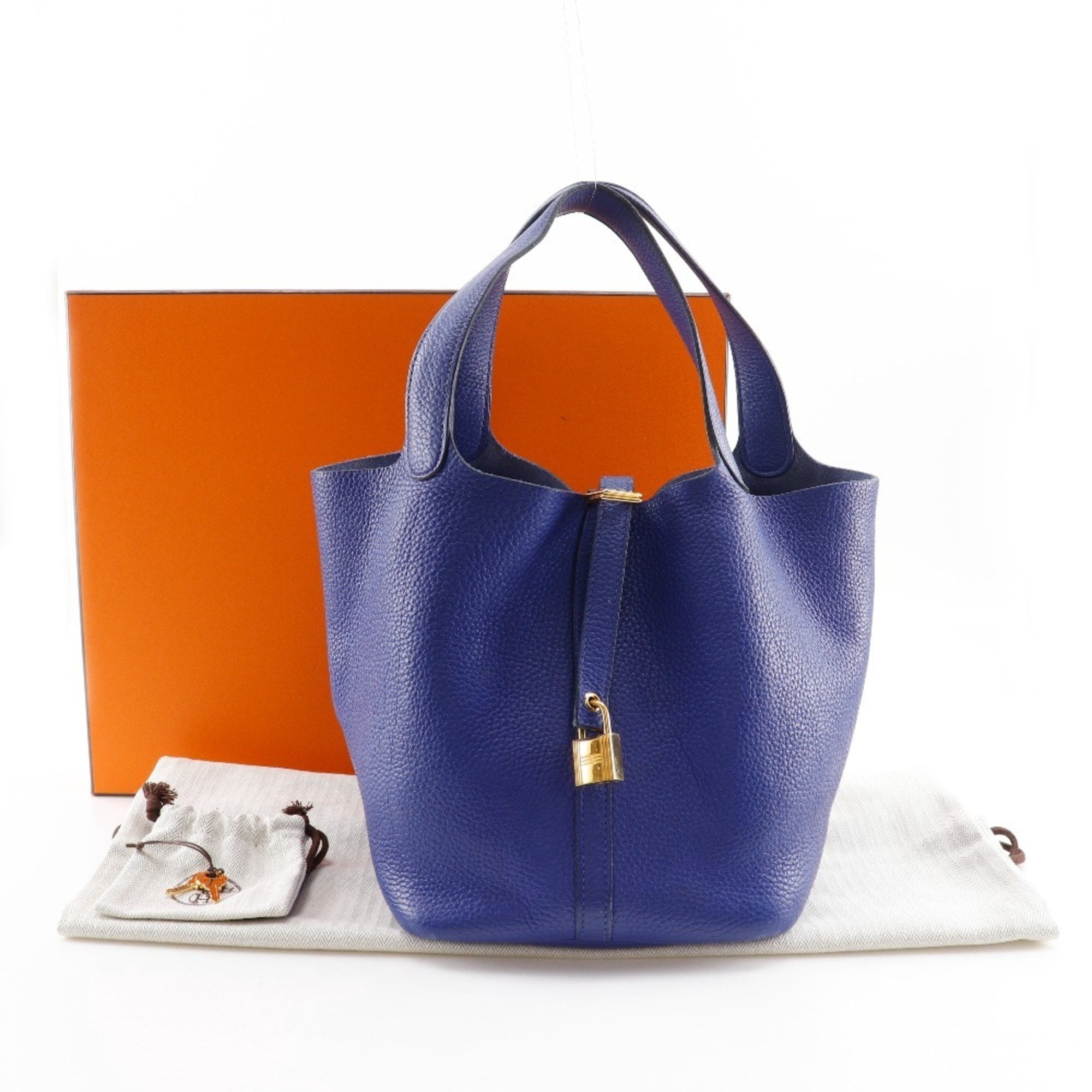 Pre-Owned HERMES Picotin Lock 22 MM Handbag Taurillon 