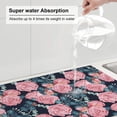 thumbnail image 5 of Vsdgher Rose Flowers Dish Drying Mat Super Absorbent Drying Mat Large Dish Drying Mats for Kitchen Counter Kitchen Drying Mat 24" x 18", 5 of 7