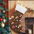 thumbnail image 5 of Coolnut Christmas Stockings, 1 Pack 17 Inches Mushroom Flowers and Berries Large Size Xmas Cable Stocking Gifts & Decorations for Family Xmas Party Holiday Gift Decor, 5 of 7