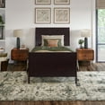 thumbnail image 2 of AFI Valencia Twin XL Low Profile Sleigh Platform Bed with Matching Footboard, Espresso, 2 of 13