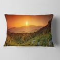 thumbnail image 2 of Designart Summer in Mountains Panorama - Abstract Throw Pillow - 12x20, 2 of 5