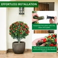 thumbnail image 5 of Realistic Artificial Flower Ball Tree with Ground Spike, Fake Silk Topiary Trees for Home Decor Garden Patio and Indoor,2 Pack/4Pack, 5 of 9