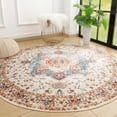 thumbnail image 2 of Junovo Round Boho Rug Vintage Area Rug Persian Carpet for Living Room.Bedroom,Orange,5'x5', 2 of 7