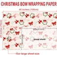 thumbnail image 6 of Superior Hub Pink Christmas Bow Wrapping Paper - 4 Jumbo Sheets, 28 * 40 Inches - Red Bow Wreath Xmas Gift Wrapping Paper, Perfect for Girls Women Christmas' Gift and Winter, 6 of 7