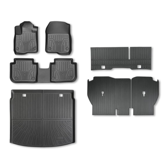findmall Black TPE Car Floor Mats Cargo Liner Backrest Mats Custom Fit for 2023-2026 Honda CR-V, All Weather Waterproof Anti-Slip Liners, Odorless Durable SUV Interior Accessories