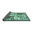 thumbnail image 2 of Ahgly Company Indoor Square Animal Turquoise Blue Traditional Area Rugs, 3' Square, 2 of 4