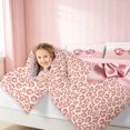 thumbnail image 5 of Erosebridal Leopard Satin Bow Ribbon Twin Bedding for Girls, Cheetah Animal Print Lace Bedding Comforter Set, Pink Reversible 7-Piece, 5 of 6
