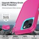 thumbnail image 4 of Funda para iPhone 13 con 2 protectores de pantalla, resistente y duradera, de 3 capas, con protección completa contra caídas y golpes, para Apple iPhone 13 de 6.1 pulgadas (rosa), 4 of 8