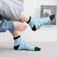 thumbnail image 2 of Pofeuu Blue Popcorn Print 30cm Socks, Adult Running Hiking Socks for Youth and Adult, 2 of 7