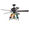 thumbnail image 3 of Korubo 3-light 52-inch Lighted Ceiling Fan Tiffany Style Parrot Shades (remote controlled), 3 of 5