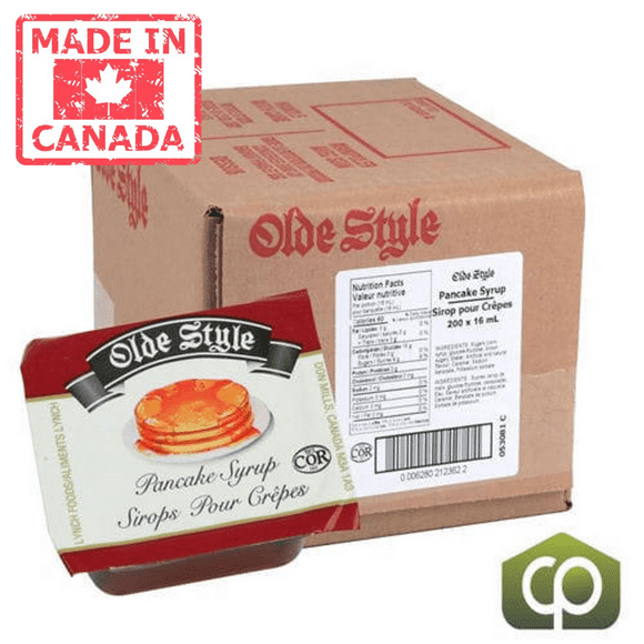 Olde Style Pancake Syrup 16ml (200/Case) - Classic Maple Flavor - 7.05 lbs - Canadian Made