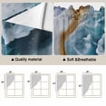 thumbnail image 5 of Blue Beach Swag Curtains for Kitchen/Bedroom/Living Room, Summer Ocean Coastal Waves Gradient Abstract Scalloped Curtains 63 Inch Long, Window Swag Topper Curtains Valances 2 Panels Set 36"x63", 5 of 8