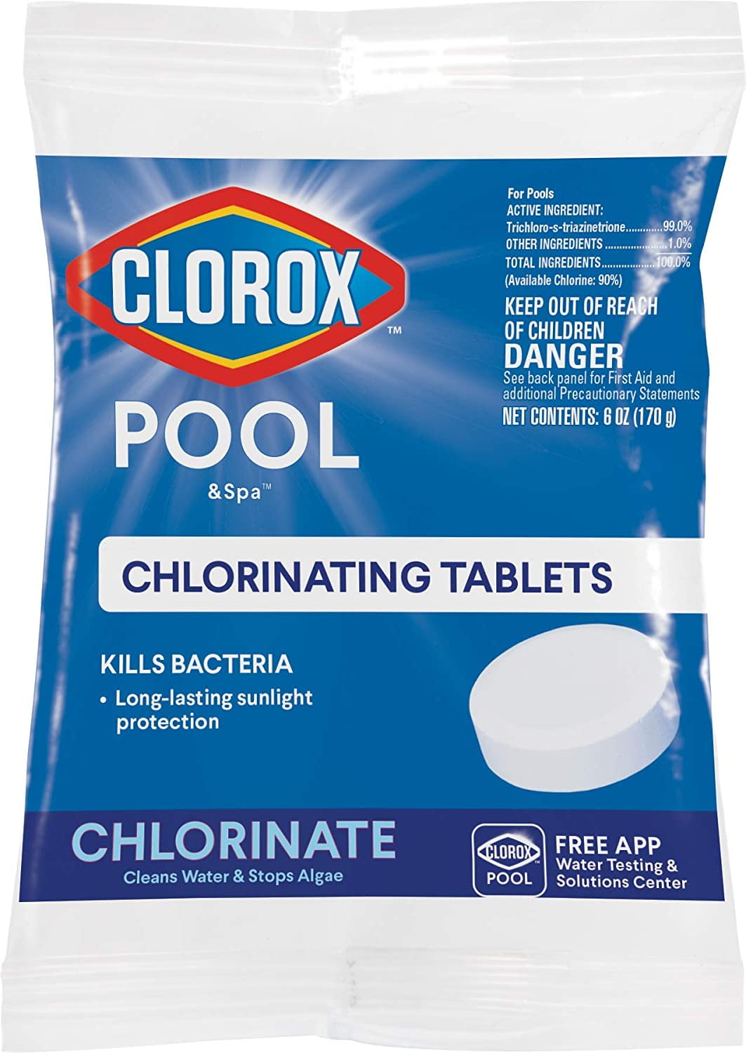 Clorox 1” Chlorine Tablets, 0.06 lbs
