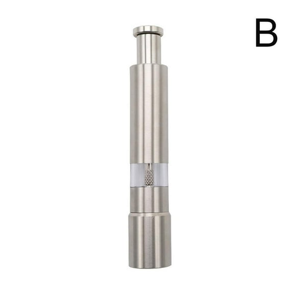 SXCRFKXH Mini Salt and Pepper Grinder Set,Stainless Steel Sea Salt and Pepper Mill with Push Button Grinder for Home Restaurant Camping Travel Cooking BBQ