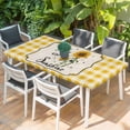 thumbnail image 2 of Sunflowers Table Cloths for 3 Foot Rectangle Tables, Yellow Floral Watercolor Botanical Checkered Rustic Patio Waterproof Elastic Fitted Tablecloths, Washable Rectangular Table Cover for Camping, 2 of 8