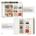 thumbnail image 5 of ChVans 71" Tall Kitchen Pantry with 6 Doors, Storage Cabinet with 2 Large Drawer 6 Hanging Shelves, Freestanding Cupboard for Dining Room Living Room, 5 of 7