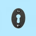 thumbnail image 2 of Renovators Supply Keyhole Escutcheon 1-3/4" Black Wrought Iron Keyhole Cover Plate w/Screws, 2 of 7