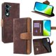 thumbnail image 1 of For vivo Y29s 5G Y04 4G Case RFID Blocking Color Splicing PU Leather Wallet Phone Cover - Grey, 1 of 5