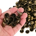 thumbnail image 3 of Bag Feet Rivets, Small Size Feet Studs Convenient Brass 200Pcs  For Belts For Leather Luggage For Shoes For Bags, 3 of 8