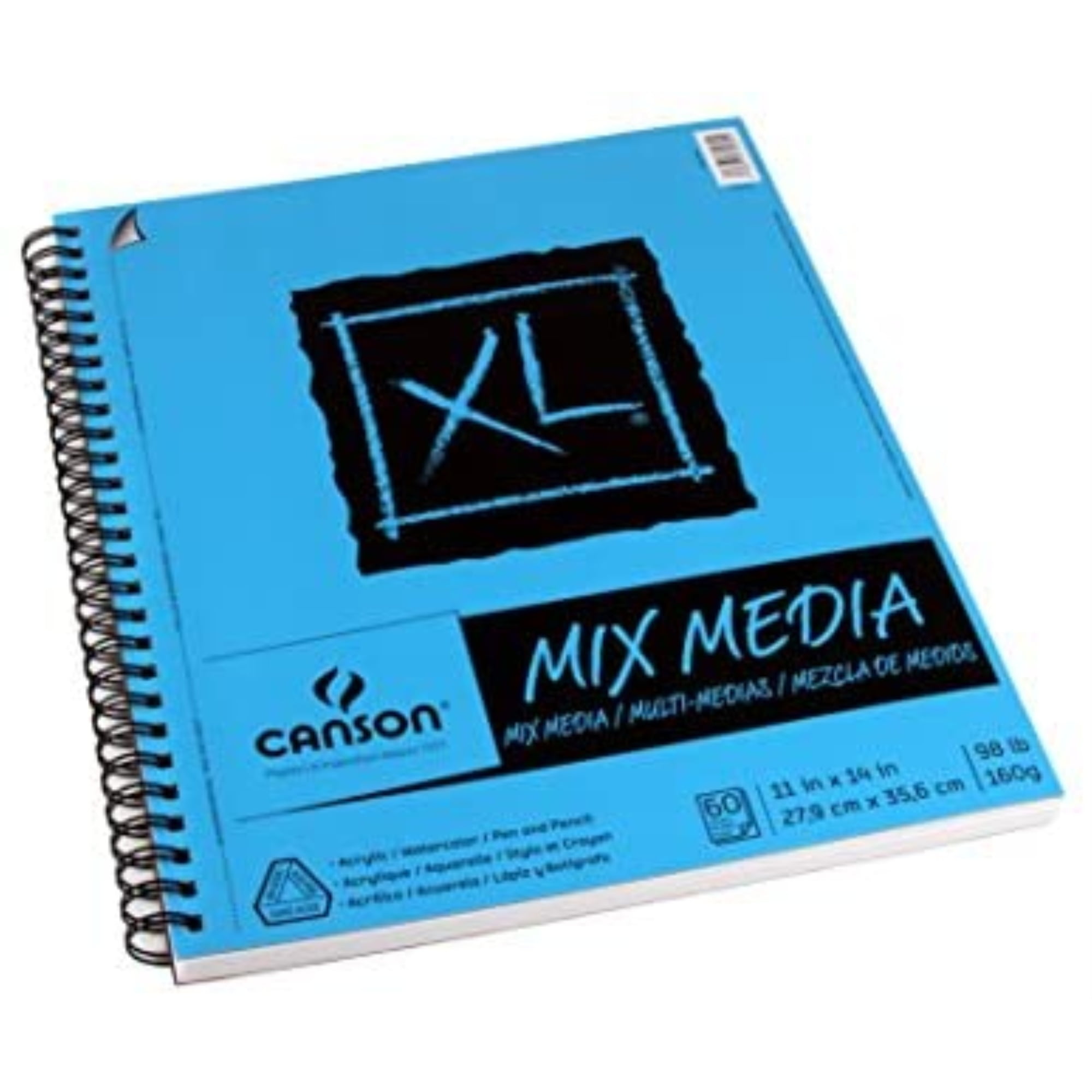 11X14 100Sht Side Spiral Professional Grade Sketch Book, Mixed Media